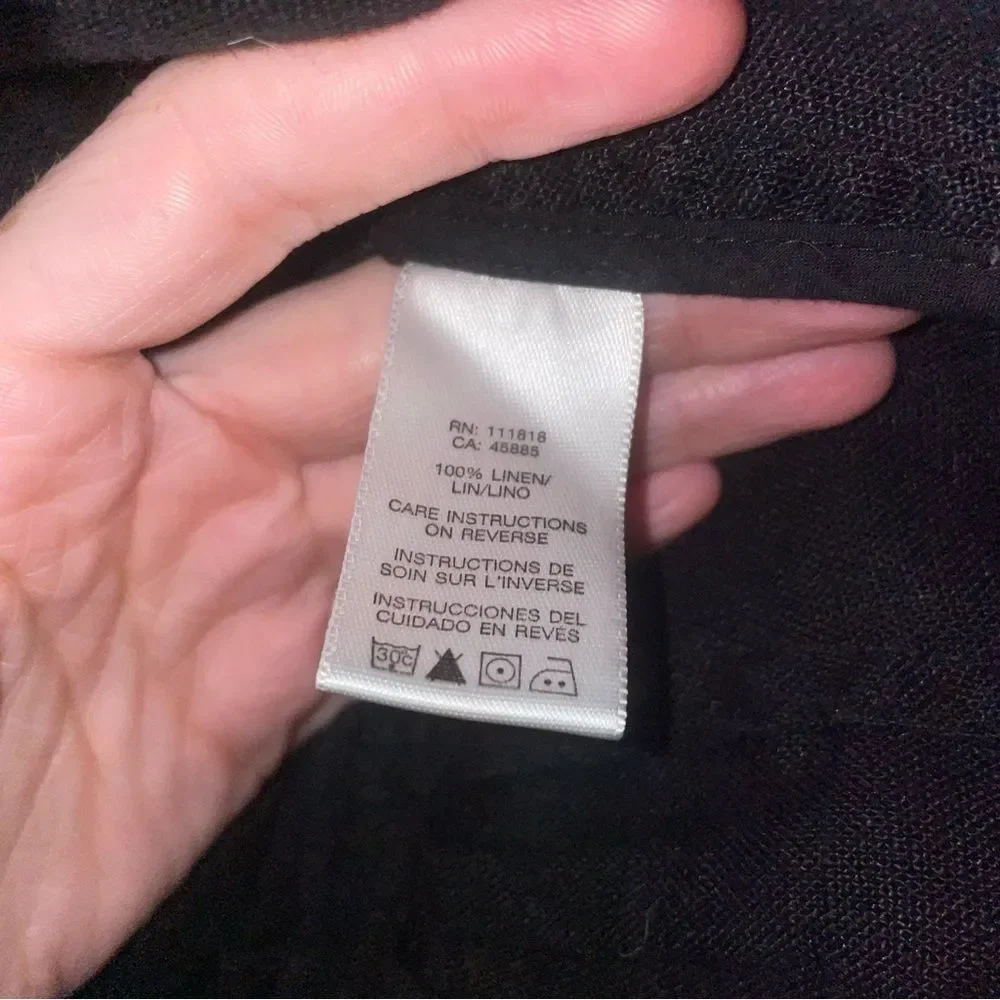 Michael Kors 100% Linen Blazer Size 6 Lagenlook Jacket Button Cardigan